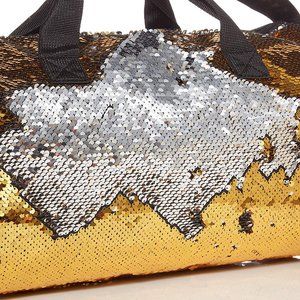 Dance Duffle Bag Reversible Sequin Gold/Silver 13